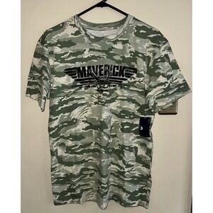 Top Gun Maverick Movie T-Shirt Mens Size M Green Camo Tom Cruise Miles Teller